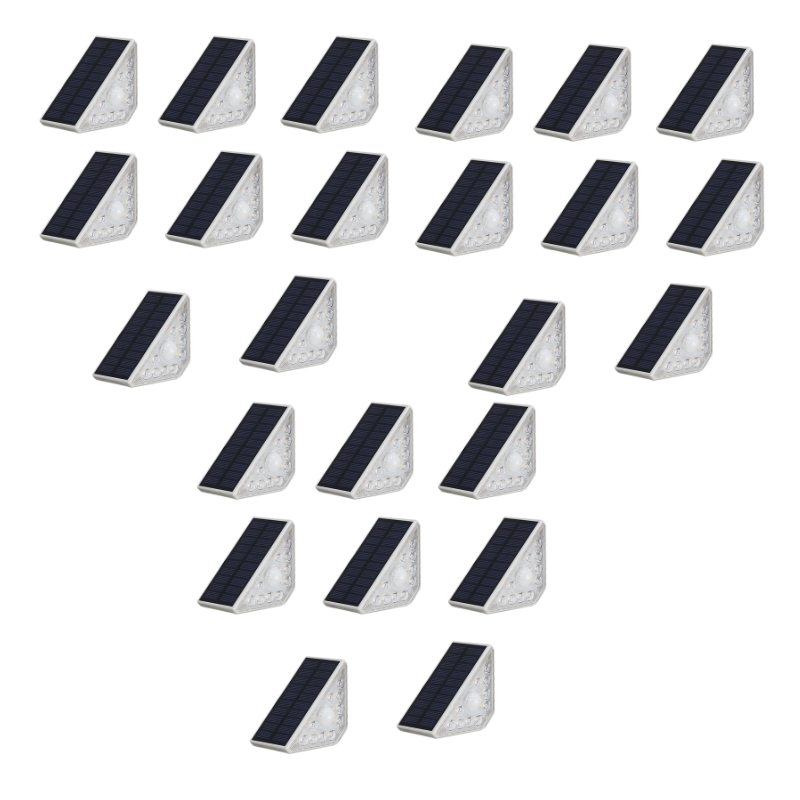 TreppenLicht Eco | Nachhaltige Solarstufenlichter mit wetterfestem Design - 8er/16er/24er Pack