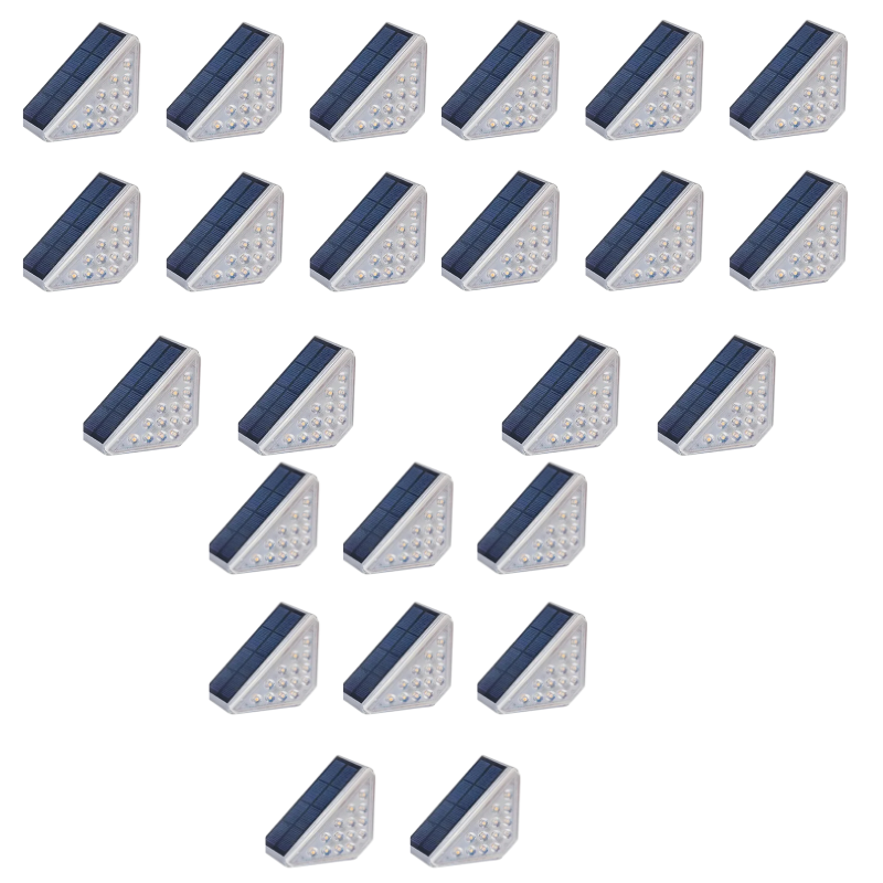 TreppenLicht Eco | Nachhaltige Solarstufenlichter mit wetterfestem Design - 8er/16er/24er Pack