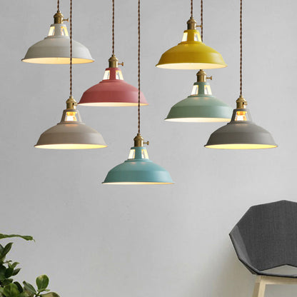 RetroLume Nr1 | Industrielle Hängeleuchte – Metall-Pendelleuchte im Vintage-Design, Anpassbare Kettenlänge