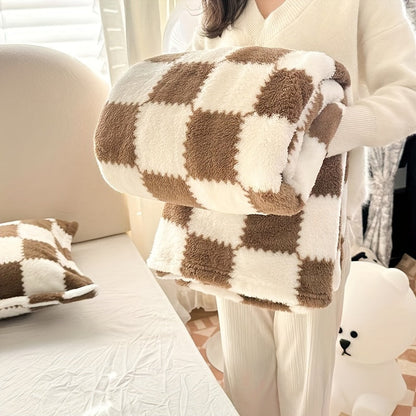 Gemütliche traditionelle Karodecke aus Flanell - Warm und Waschbar