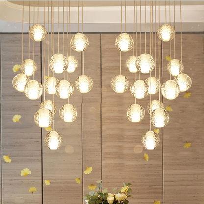 Cristallo | Pendelleuchte – Verstellbar mit Kristallglas für Esszimmer