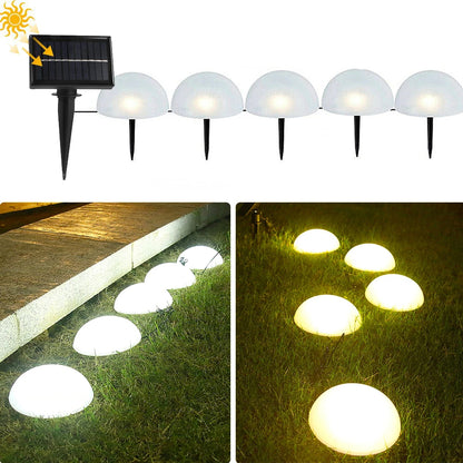 HaloLicht | Elegante Halbkugel-Solarlampe für stilvolle Gartenbeleuchtung