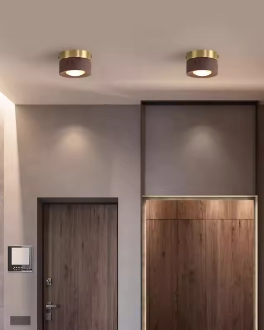GoldHolz Deckenleuchte | Natürliche Eleganz mit modernem Charme