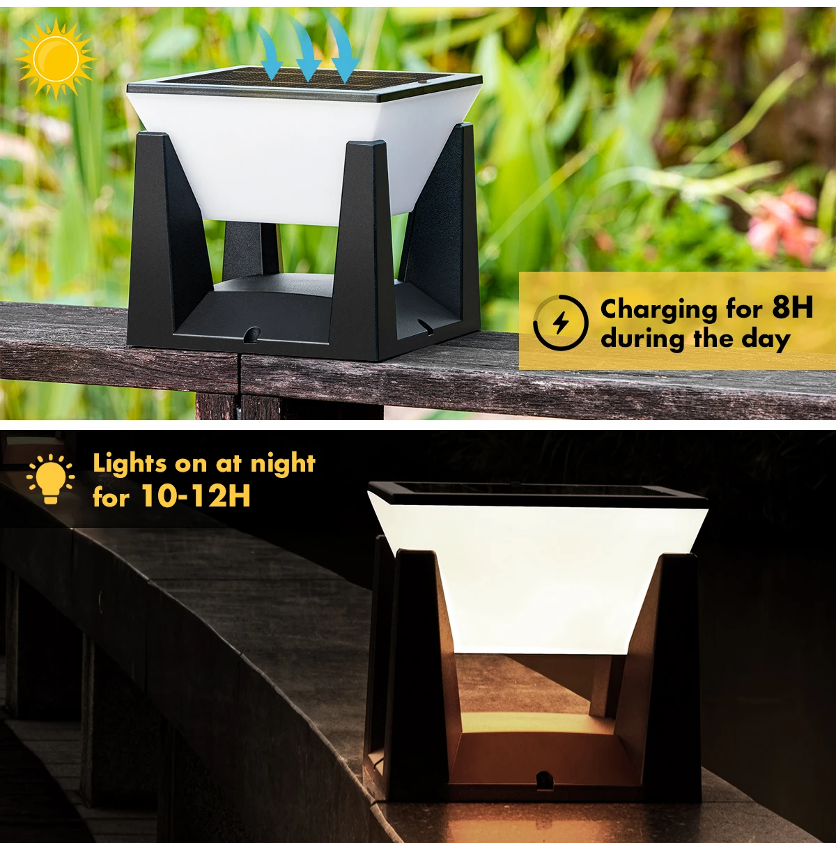 SolaroGlow | Solar Außenleuchte mit IP65 Schutz & Sensor aus Edelstahl für Garten & Wege