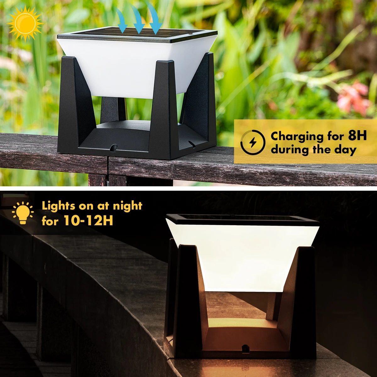 SolaroGlow | Solar Außenleuchte mit IP65 Schutz & Sensor aus Edelstahl für Garten & Wege