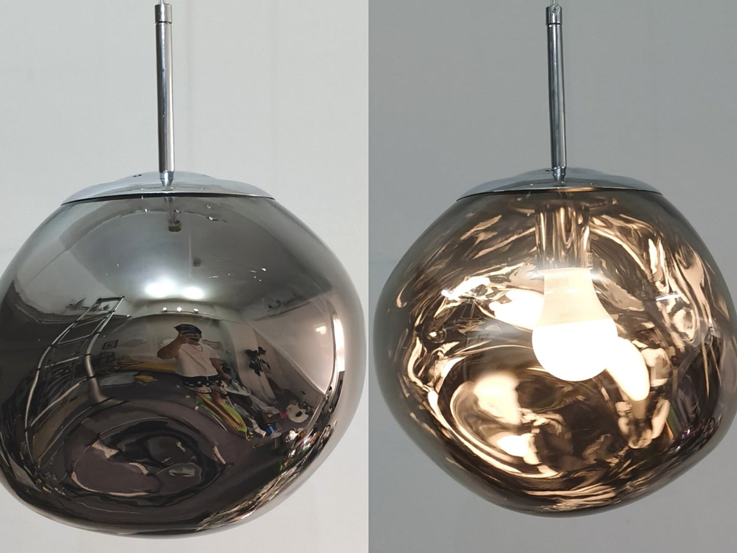 ArtdecoLava | Moderne Glas-Deckenlampe – LED-fähige Pendelleuchte mit glas Lampenschirm GLAMMZEE