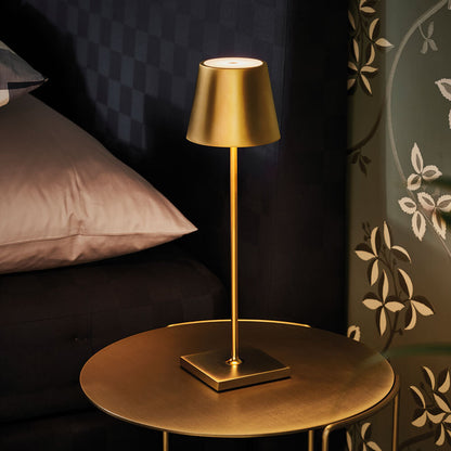 LumiTouch | Dimmbare Tischlampe – Kabellose Touch-LED mit USB-C Aufladung, 24h Akkulaufzeit