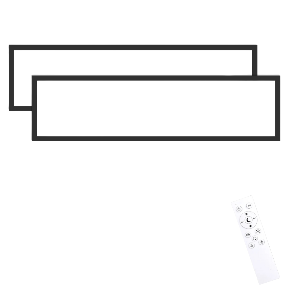 Belloraa | LED-Panel-Leuchte 120 x 30 cm, 40 W, 4400 lm, dimmbare Deckenleuchte mit Fernbedienung und Speicherfunktion, für Schlafzimmer und Wohnzimmer