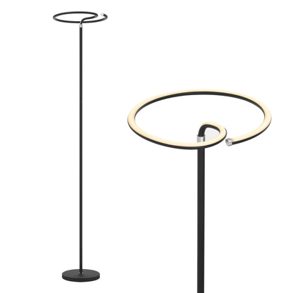 Elegante schwarze LED-Stehlampe Jaris