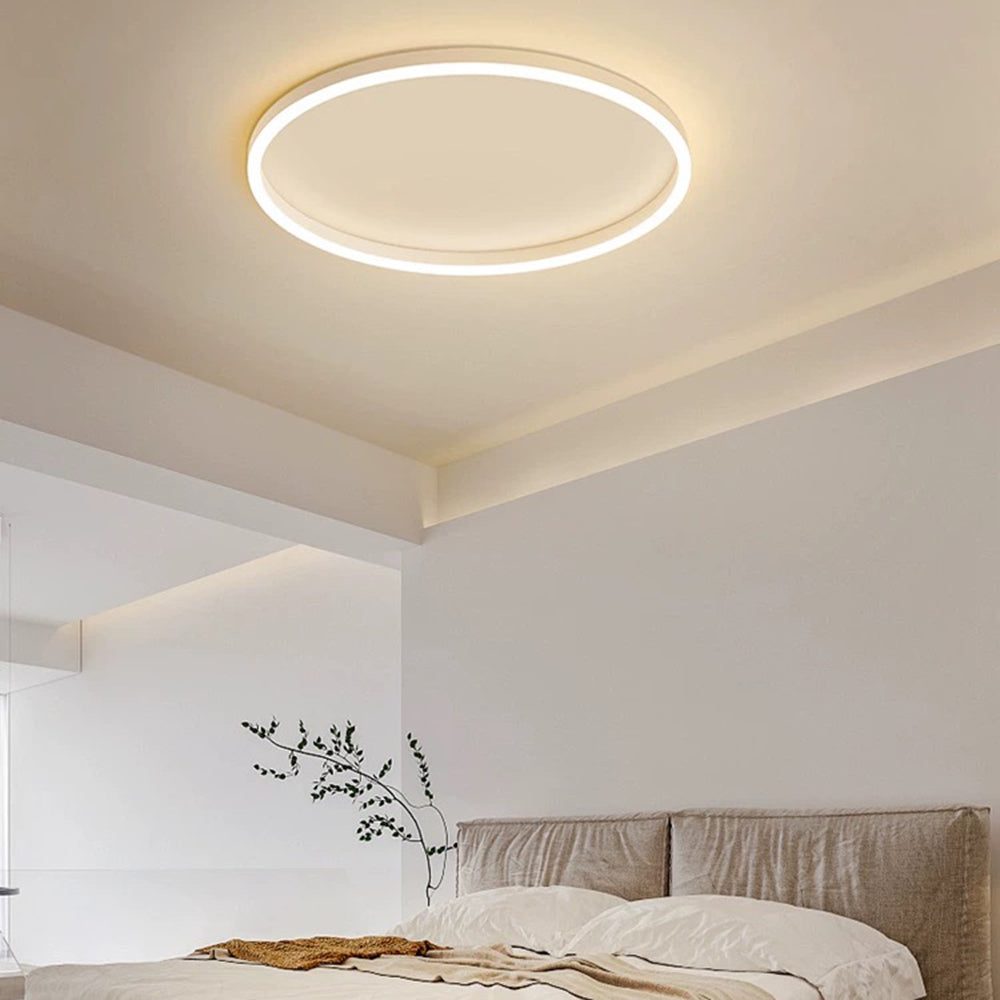 LumiRing | LED-Deckenleuchte – Moderne Runde Lampe in Schwarz & Gold, Dimmbar, Metall-Design für Wohnzimmer & Schlafzimmer, Elegante Innenbeleuchtung