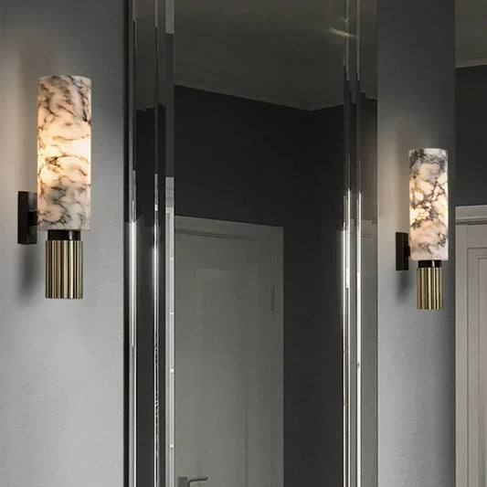 Clyrona | Wandleuchte – Elegantes Marmor-Design mit E27 Fassung