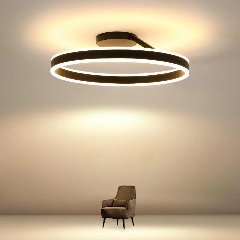 RottoLicht | Moderne LED-Deckenleuchte Ring Schwarz/Weiß – Eleganz und Funktion für Wohnzimmer & Flur