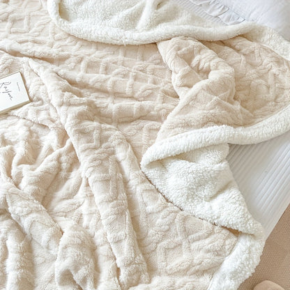 Wendbare Fleece-Decke - Dickere Sofadecke für Herbst und Winter, Geeignet für Alle Jahreszeiten