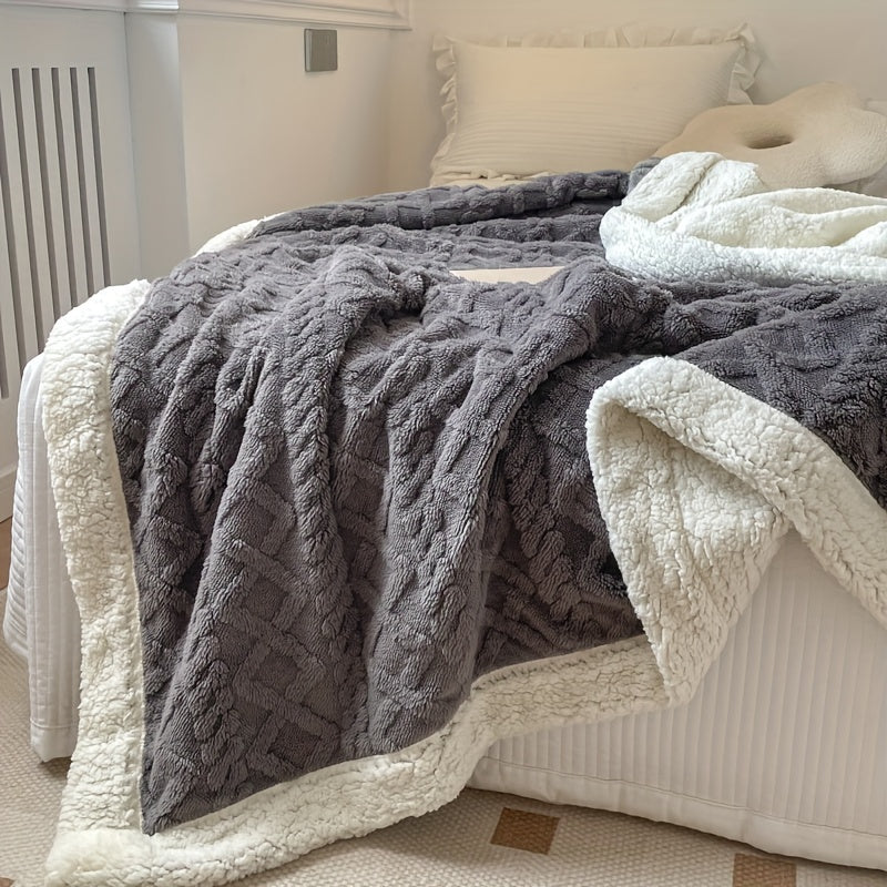 Wendbare Fleece-Decke - Dickere Sofadecke für Herbst und Winter, Geeignet für Alle Jahreszeiten