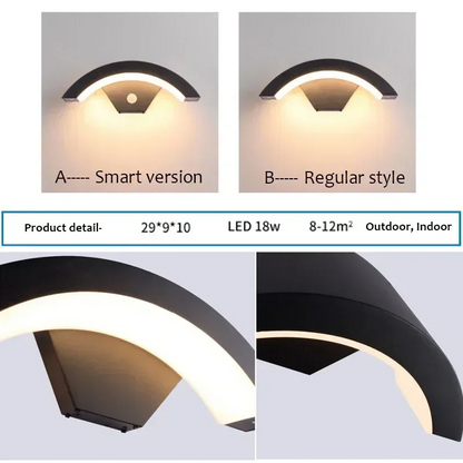 SentroLux Senso | Schwarze LED-Außenwandleuchte mit PIR-Bewegungssensor
