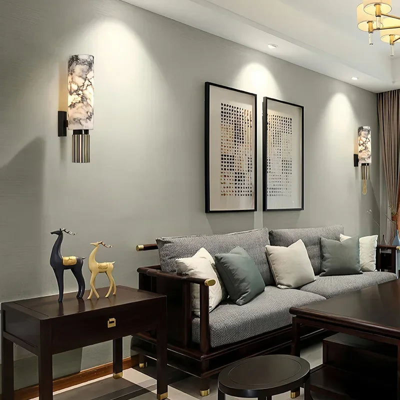 Clyrona | Wandleuchte – Elegantes Marmor-Design mit E27 Fassung
