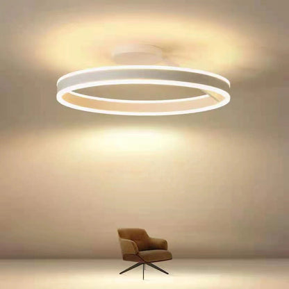 RottoLicht | Moderne LED-Deckenleuchte Ring Schwarz/Weiß – Eleganz und Funktion für Wohnzimmer & Flur