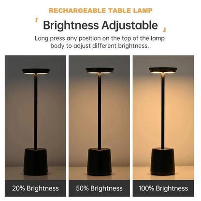 LichtAura | Wiederaufladbare LED Tischlampe mit Touch-Sensor – Einstellbare Farben für gemütliche Atmosphäre,