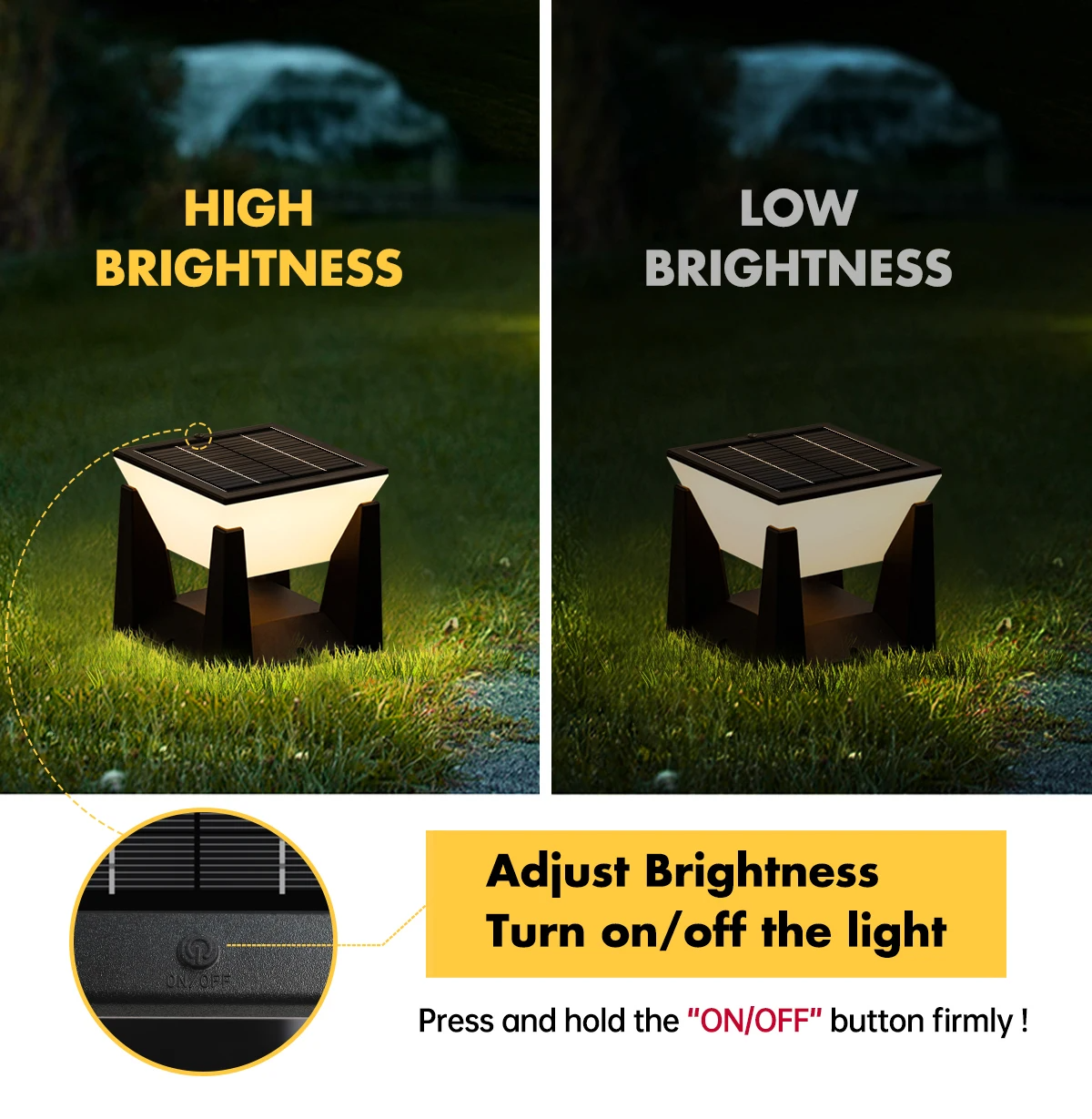 SolaroGlow | Solar Außenleuchte mit IP65 Schutz & Sensor aus Edelstahl für Garten & Wege