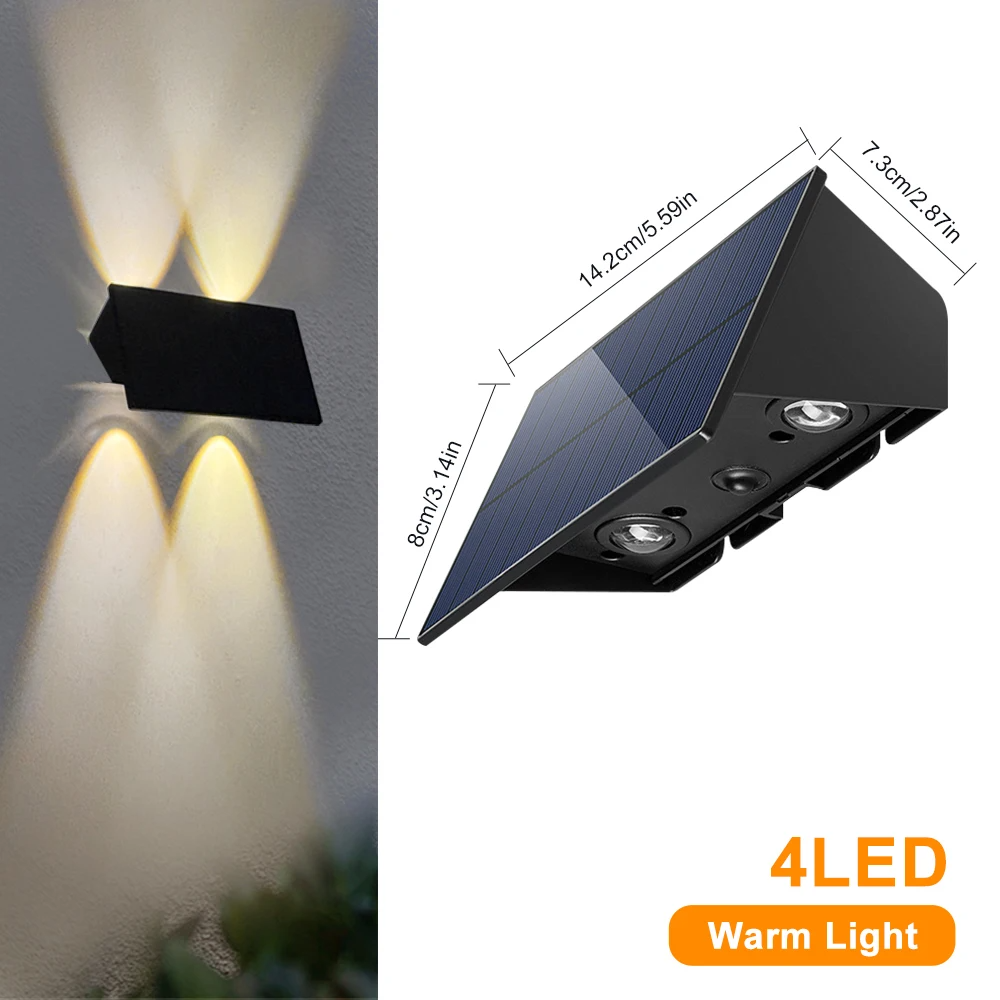 SensoLuma | Intelligente Solarwandleuchte mit Dämmerungssensor und warmem Licht