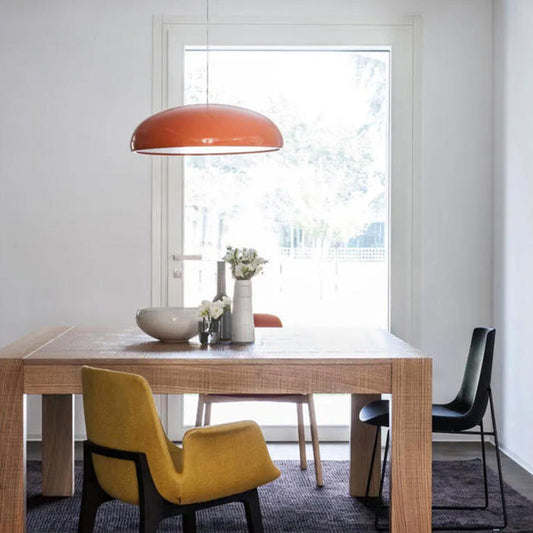 LichtFlair | Moderne LED Pendelleuchte Schwarz/Weinrot/Orange/Weiß - Metall Wohn/Schlafzimmer