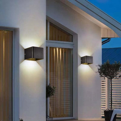 LumenLicht | Moderne LED Außenwandleuchte Weiß/Schwarz Metall für Garten & Flur