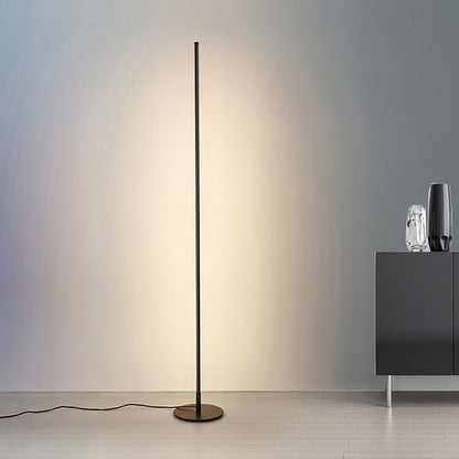 LunaLux | Moderne Schlankes LED-Stehleuchte – Dimmbar mit Fernbedienung, Schwarz, Gold, Weiß