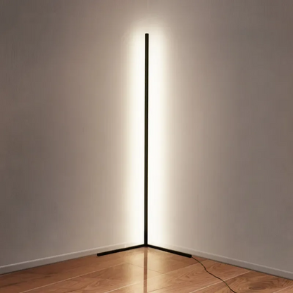 SleekBuddy | Minimalistische LED-Stehleuchte in Schwarz/Weiß – Moderne Ecklampe aus Aluminium