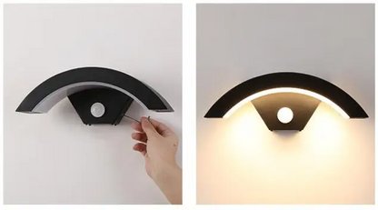 SentroLux Senso | Schwarze LED-Außenwandleuchte mit PIR-Bewegungssensor