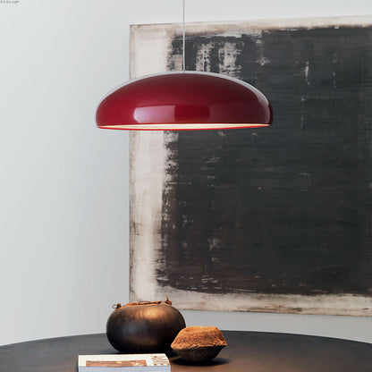LichtFlair | Moderne LED Pendelleuchte Schwarz/Weinrot/Orange/Weiß - Metall Wohn/Schlafzimmer