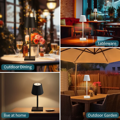Kabellose LED Tischleuchte - Wiederaufladbar, Wasserdicht & Touch-gesteuert für Schlafzimmer, Büro & Bar