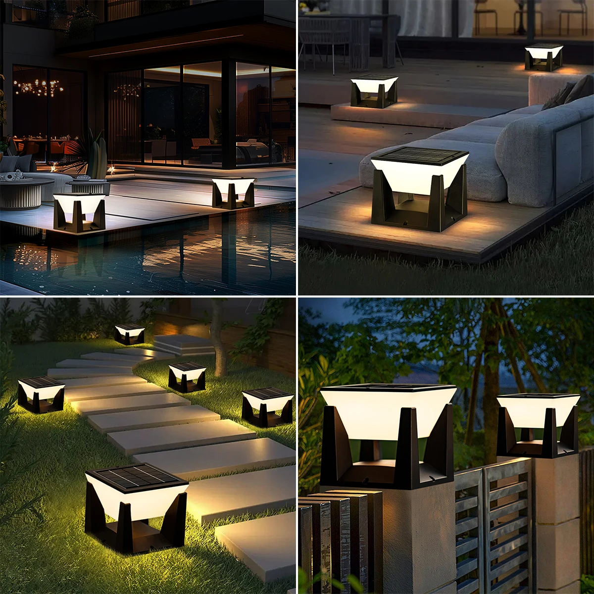 SolaroGlow | Solar Außenleuchte mit IP65 Schutz & Sensor aus Edelstahl für Garten & Wege