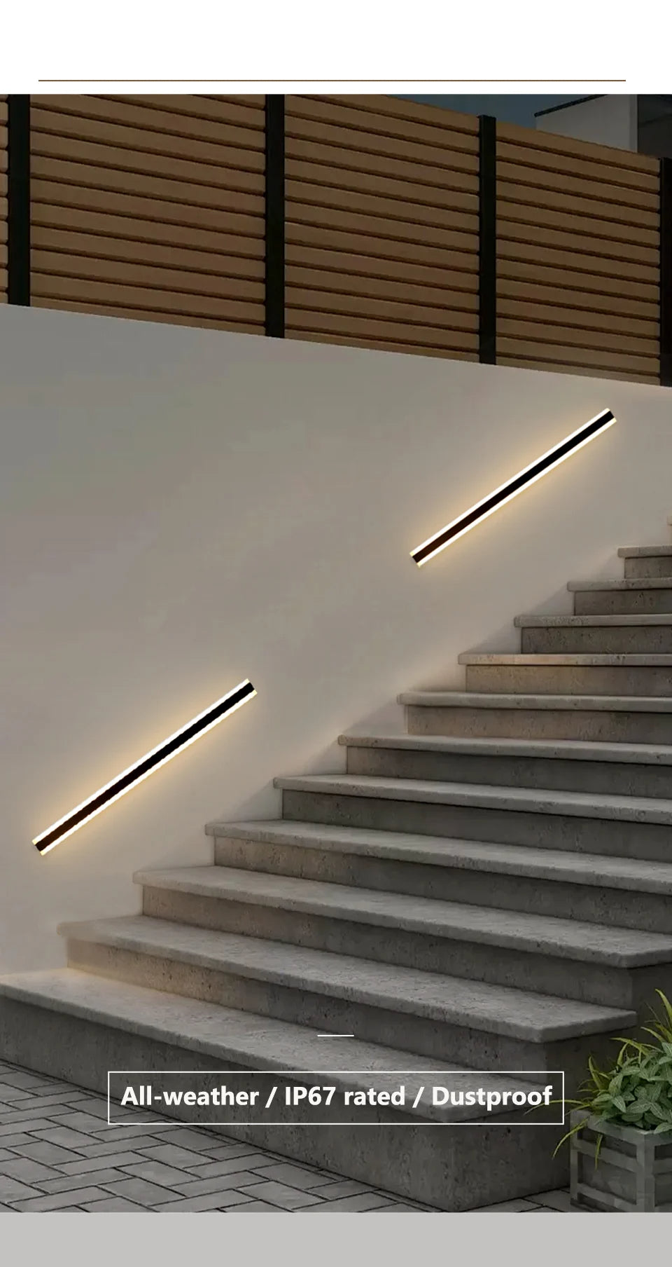 VistaBeam LED-Außenwandleuchte | Dimmbar & IP65 Wasserdicht – Moderne Wandlampe mit energieeffizienter LED für Haus, Garten & Terrasse