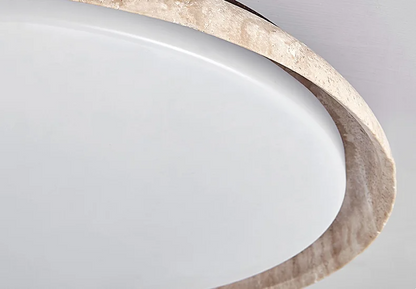 Solvessa | Moderne LED Deckenleuchte aus Acryl und Travertin für Schlafzimmer und Wohnbereich (4W)