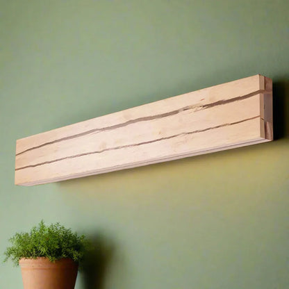 CrackLume | Holz-Wandleuchte – Moderne LED-Lampe mit Rissmuster aus Holz & Acryl, Warmes Licht