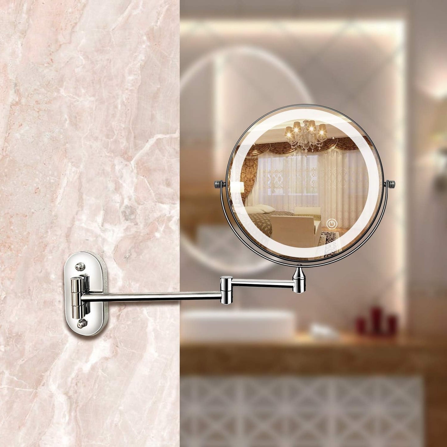 LuxeMirror | LED Chrom - Ihr Stilvoller Begleiter für Perfektes Make-up
