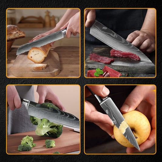 SamuraiSteel | Professionelle Japanische Messer 7 Stück