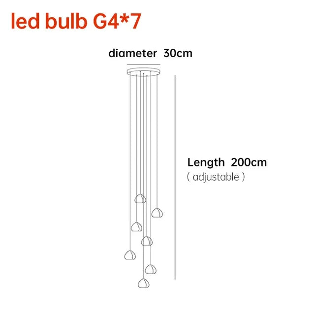 Cernobbio | Kristallpendelleuchte – Moderne LED-Hängeleuchte mit Edelstahl & Klarglas, Warm/Kaltlicht