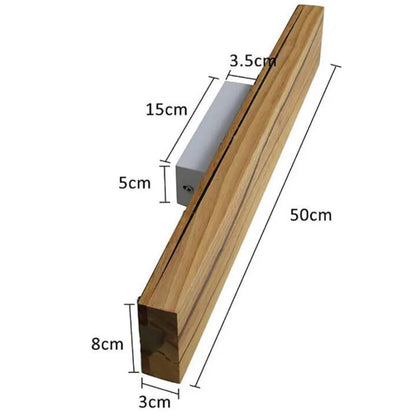 CrackLume | Holz-Wandleuchte – Moderne LED-Lampe mit Rissmuster aus Holz & Acryl, Warmes Licht