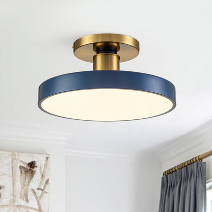 AquaDrum | LED-Deckenleuchte – Nordisches Semi-Flush Drum-Design