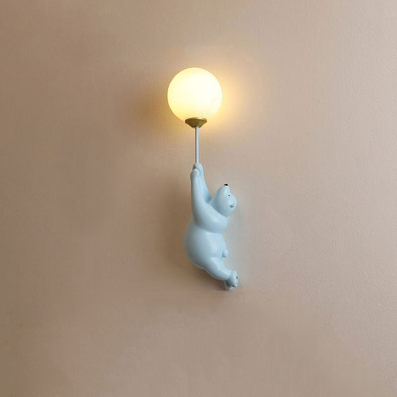 LichtFlair Design Bären LED Wandleuchte Weiß, Kinderzimmer/Schlafzimmer