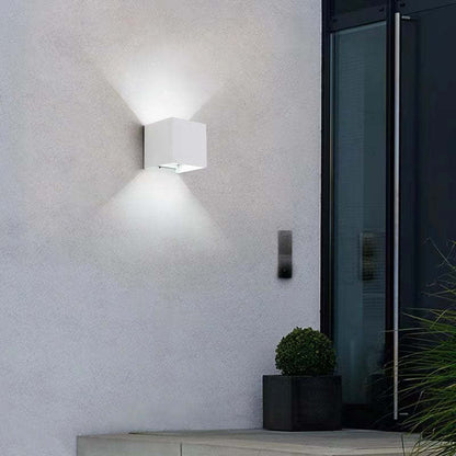 LumenLicht | Moderne LED Außenwandleuchte Weiß/Schwarz Metall für Garten & Flur