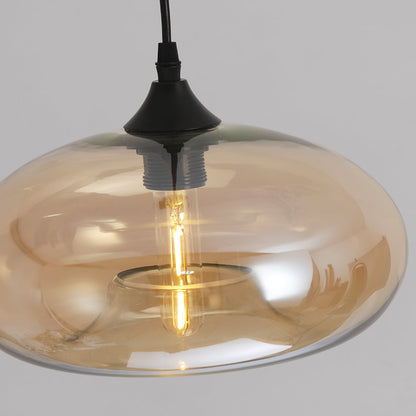 Moderne LED-Pendelleuchte aus Glas – Farbvielfalt für Ess- und Wohnzimmer