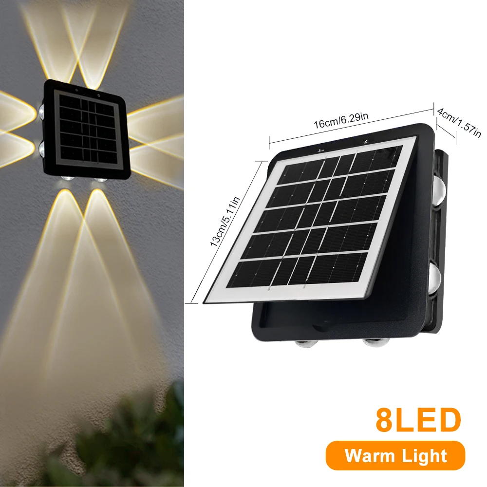 SensoLuma | Intelligente Solarwandleuchte mit Dämmerungssensor und warmem Licht