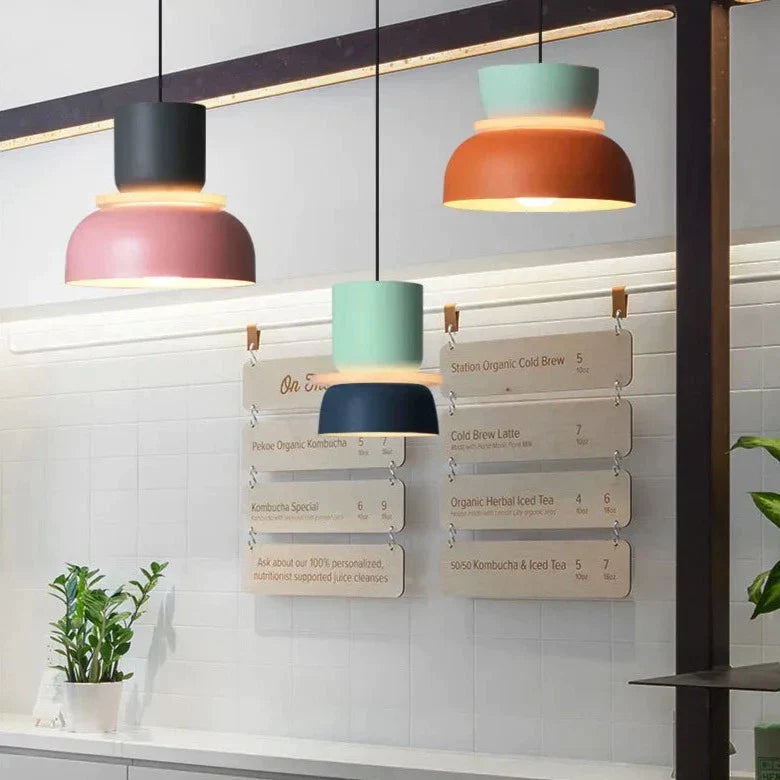 LuminaGlow | Hängelampe – Skandinavische LED-Pendelleuchte im Macaron-Stil, Minimalistisches Design, Weiche Farbpalette, Für Wohnzimmer, Esszimmer & Schlafzimmer2