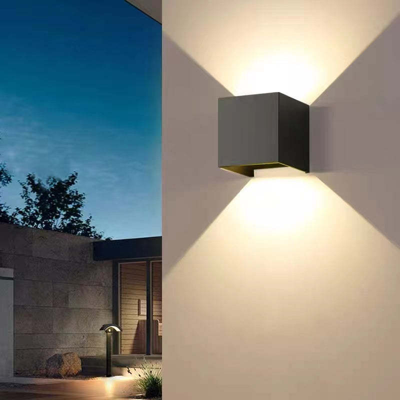 LumenLicht | Moderne LED Außenwandleuchte Weiß/Schwarz Metall für Garten & Flur