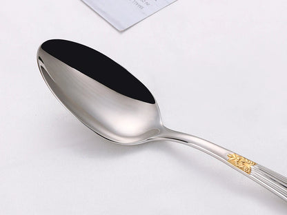 Aurivio | Besteckset – Vergoldetes Edelstahl-Besteck mit elegantem, modernem Design