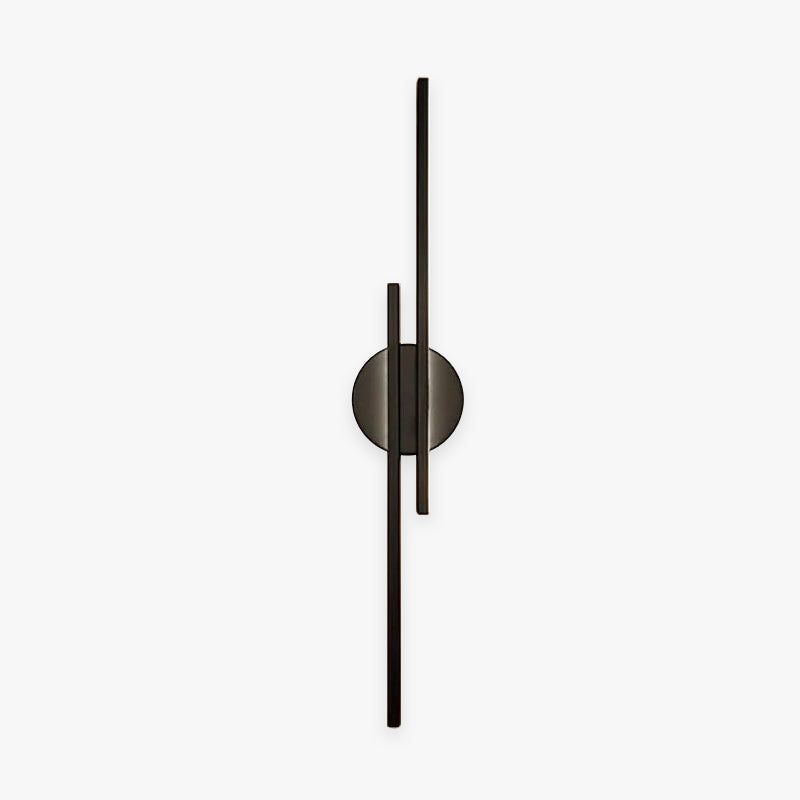 LichtFlair | Modern LED Wandleuchte Twin Linear Schwarz/Weiß Metall Schlafzimmer