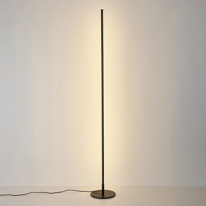 LunaLux | Moderne Schlankes LED-Stehleuchte – Dimmbar mit Fernbedienung, Schwarz, Gold, Weiß