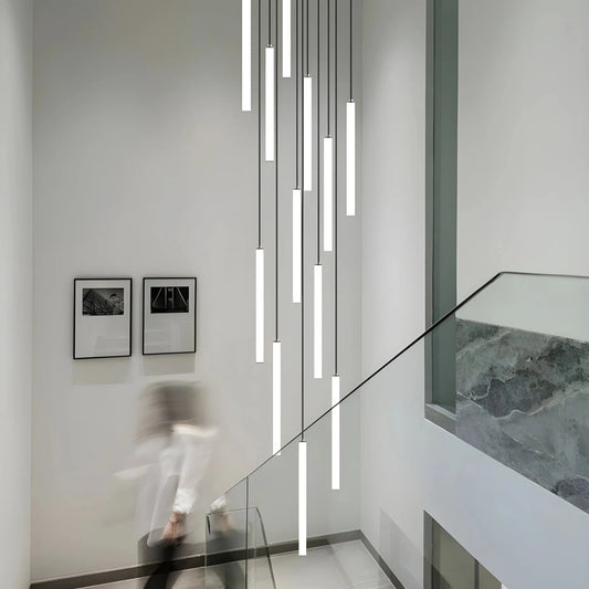 Aqualora | Moderne Art-Déco LED-Pendellampe – Treppenhaus & Eingangsbereich